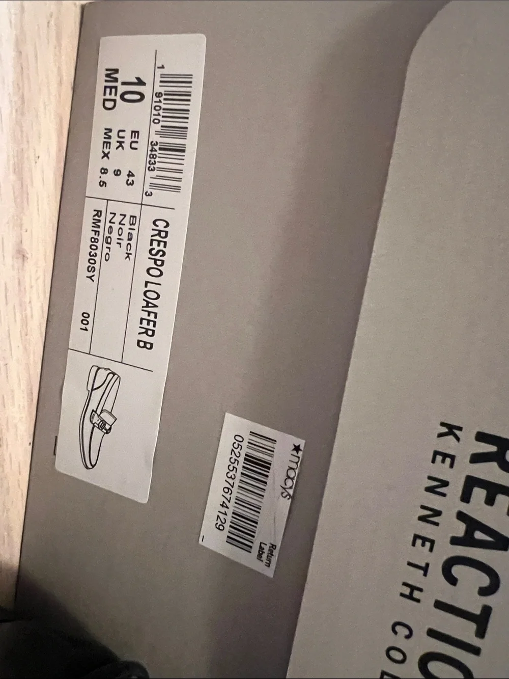 Kenneth Cole Reaction Black Leather Bit Loafers